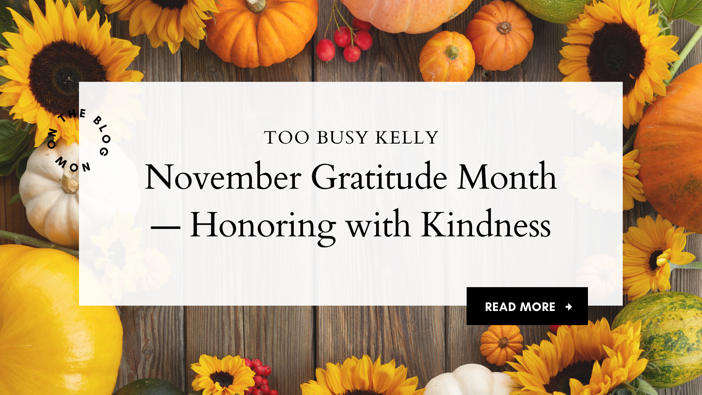 November Gratitude Month — Honoring with Kindness