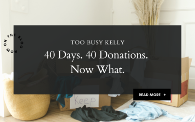 40 Days, 40 Donations… Now What?